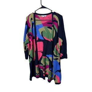 Chico's Multicolor Abstract Cardigan
